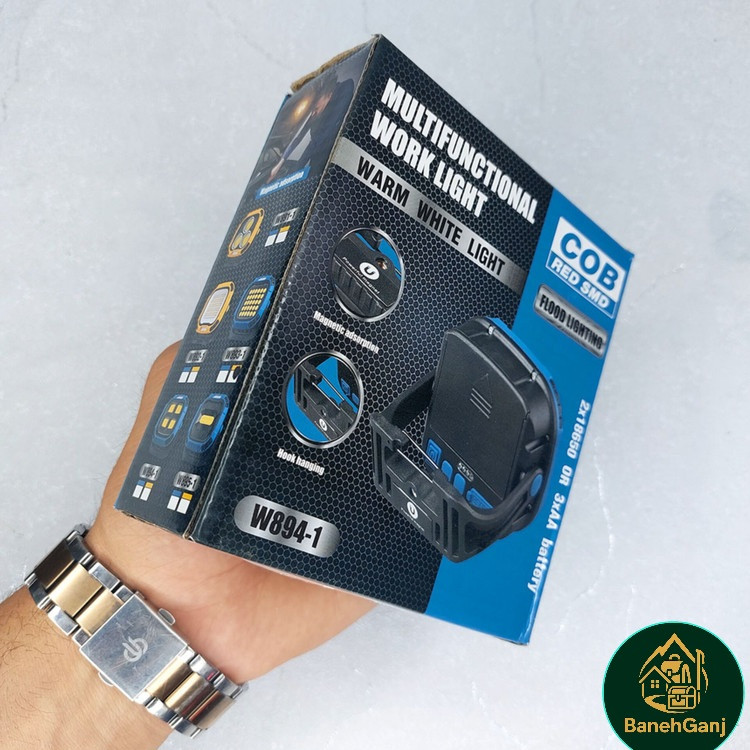 چراغ پروژکتور شارژی مدل W894-1 پاوربانک شو