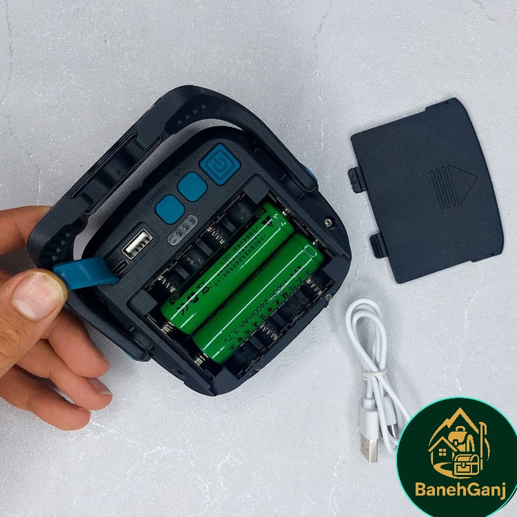 چراغ پروژکتور شارژی مدل W894-1 پاوربانک شو