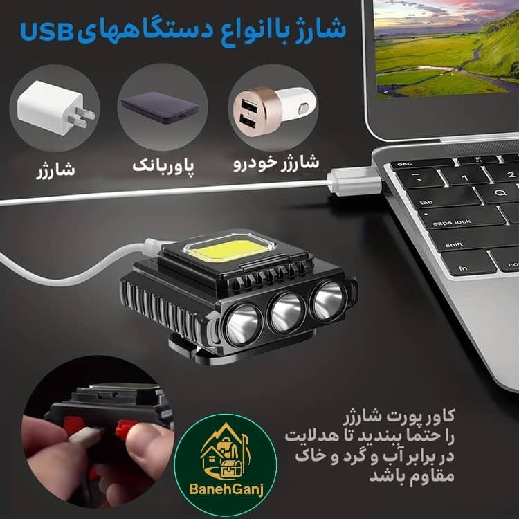 چراغ هدلایت پیشانی پنج حالته LY-801