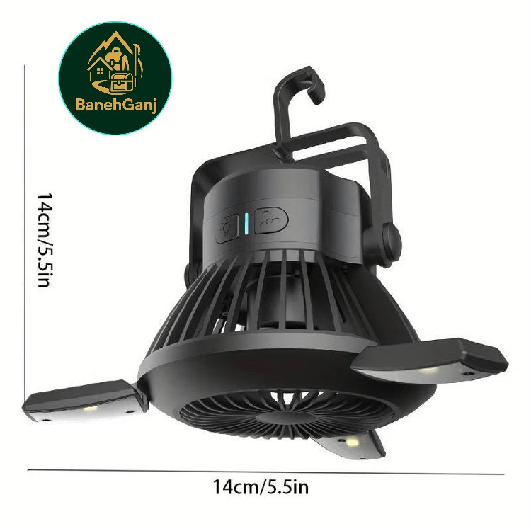 پنکه و چراغ کمپی پاوربانک دار مدل BPL61142
