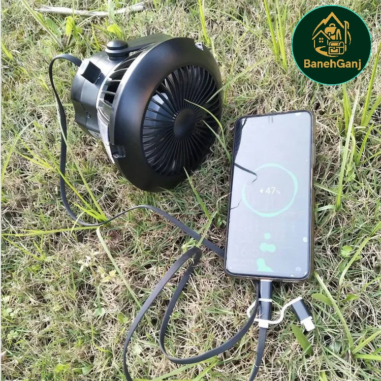 پنکه و چراغ کمپی پاوربانک دار مدل BPL61142