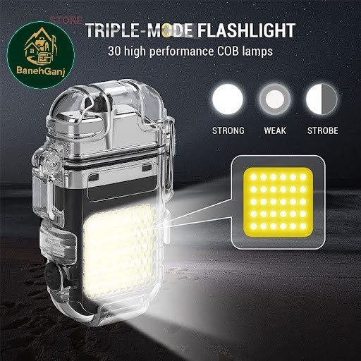 فندک شارژی COB کمپی مدل Flashlight-190