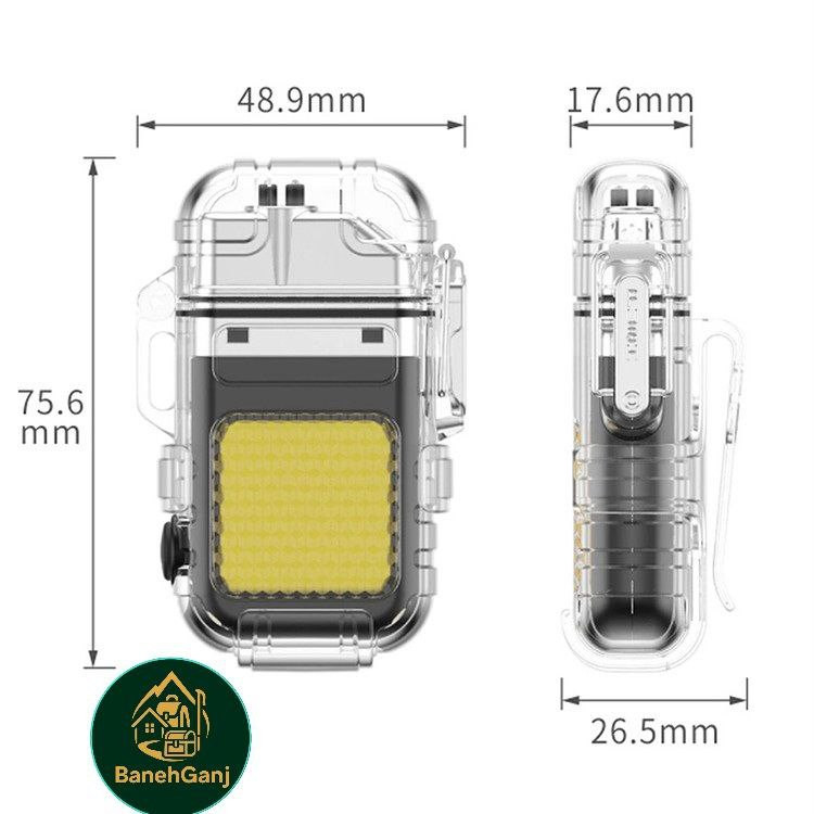 فندک شارژی COB کمپی مدل Flashlight-190