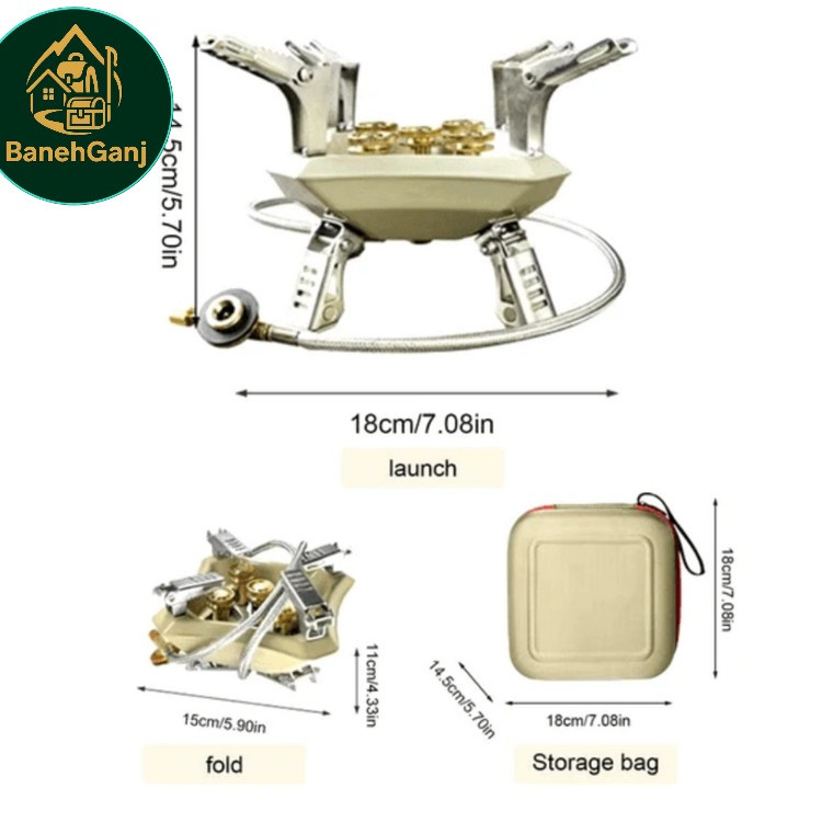 اجاق گاز سفری ۵ شعله مورانو TAKU MURANO