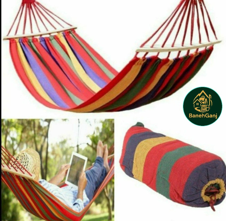 تخت آویز و ننو یک نفره چوبدار