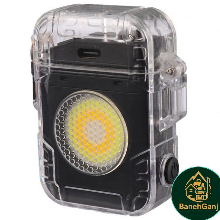 چراغ قوه همه کاره شارژی فندک دار D56-1