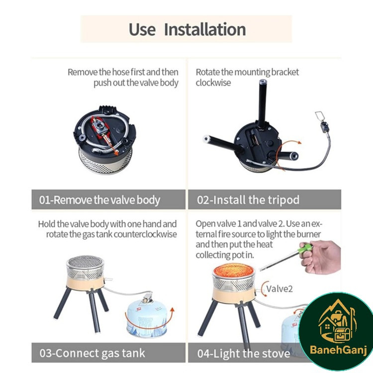 اجاق راکتور BRS مدل BRS-TS19 با دیگ جمعآوری حرارت