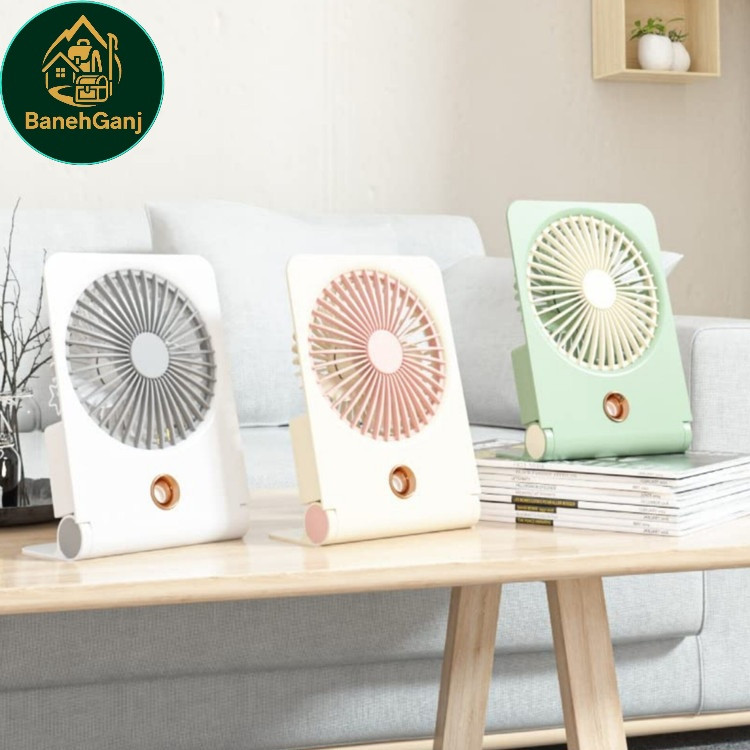 پنکه شارژی رومیزی و دیواری اسپری کننده آب مدل FC-6605