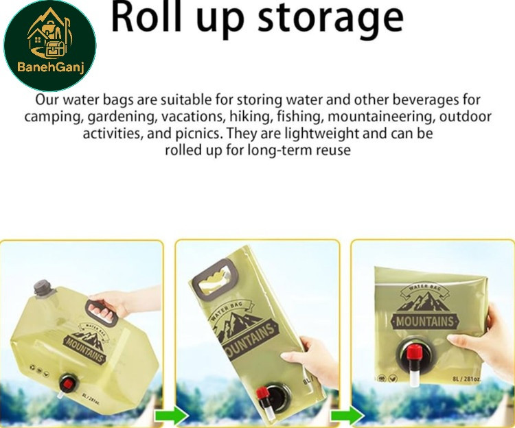 گالن آب تاشوی ۸ لیتری Mountain مدل BL0084