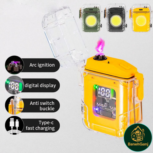 چراغ قوه همه کاره شارژی فندک دار D56-1