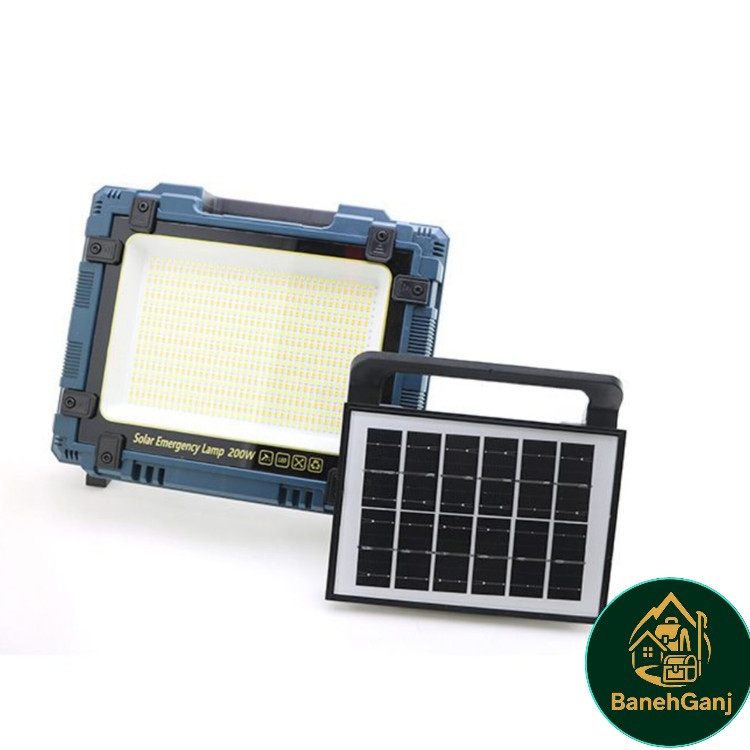 چراغ پروژکتور شارژی خورشیدی 200 وات W8109-1