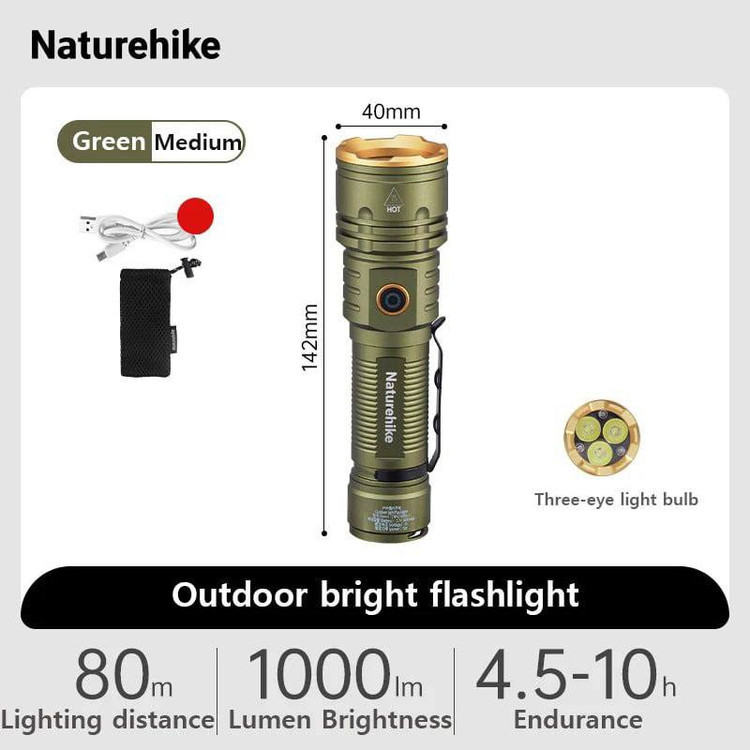 چراغ قوه جیبی نیچرهایک ۱۰۰۰ لومن مدل CNK2300011