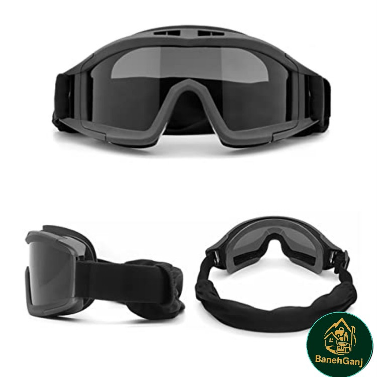 عینک تاکتیکال بالستیک ۳ لنز طوفان