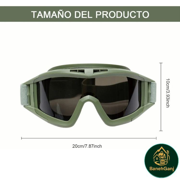 عینک تاکتیکال بالستیک ۳ لنز طوفان