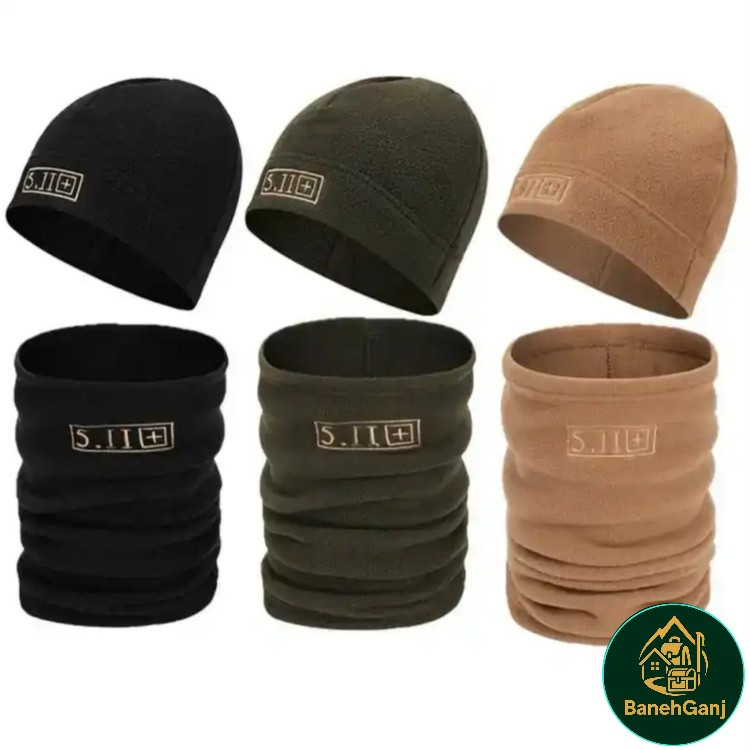 ست کلاه و دستمال گردن پلار زمستانی مدل 5.11