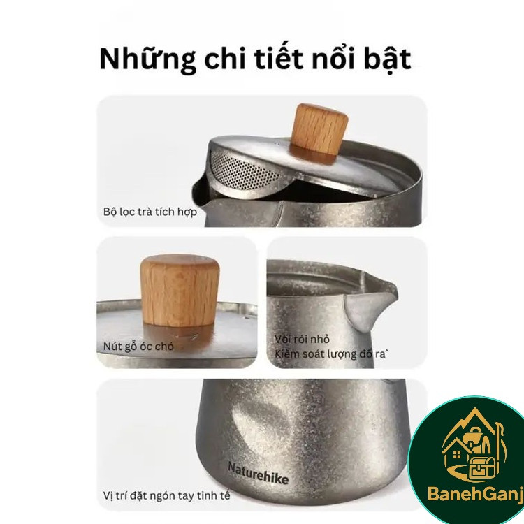 ست چایخوری تیتانیومی نیچرهایک مدل CNK2450CF025