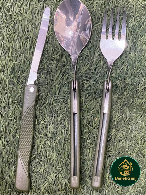 ست کارد و چنگال و قاشق سبز
