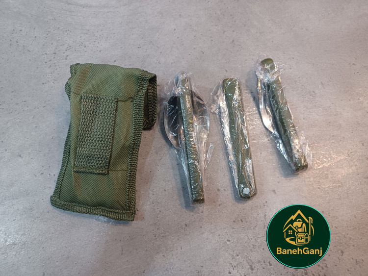 ست کارد و چنگال و قاشق سبز