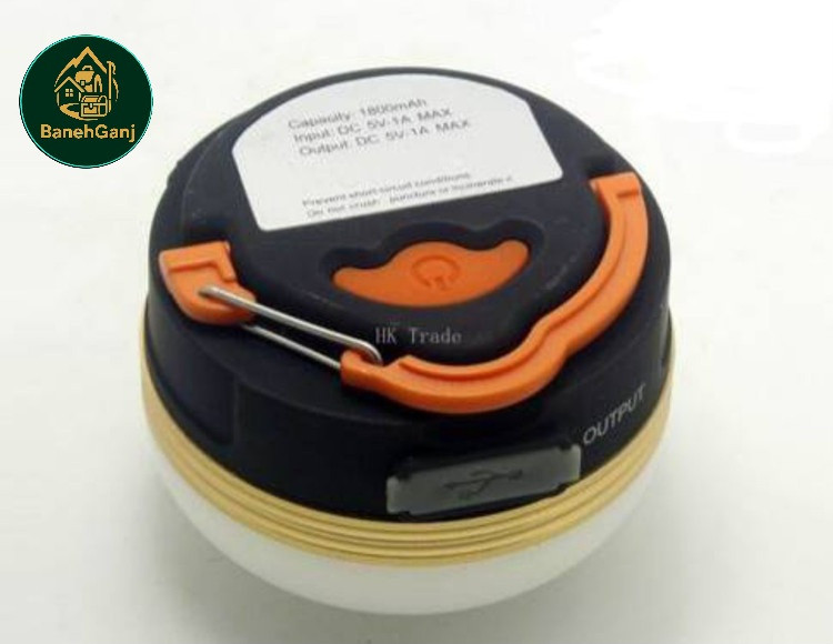 بسته چراغ چادری LED USB لامپ شارژی چراغ چادر پاور بانک 3 حالته برای کمپینگ در فضای باز طبیعت گردی اظطراری