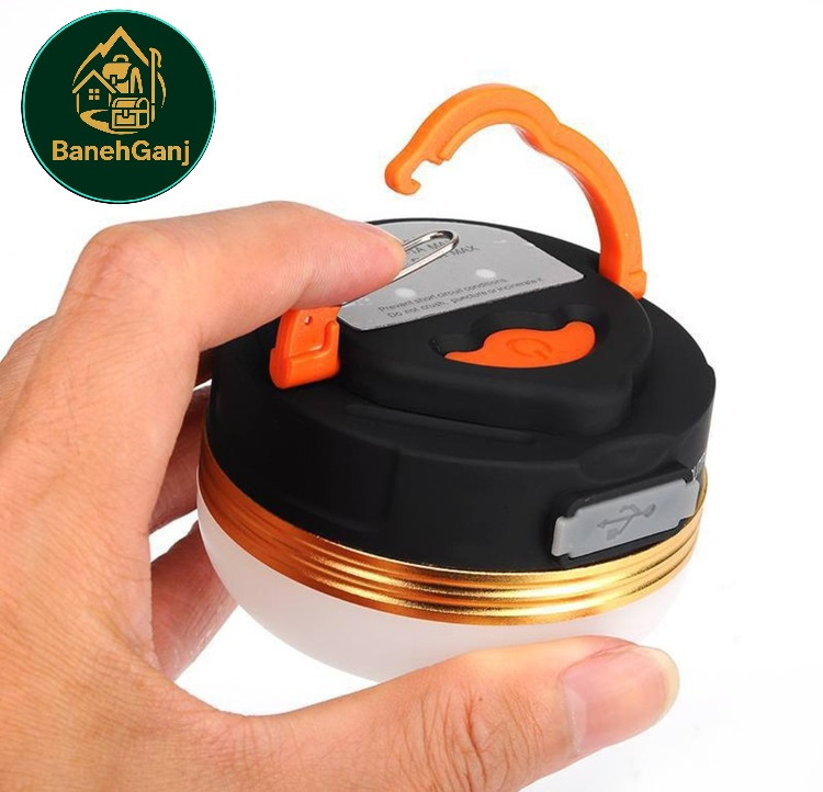 بسته چراغ چادری LED USB لامپ شارژی چراغ چادر پاور بانک 3 حالته برای کمپینگ در فضای باز طبیعت گردی اظطراری