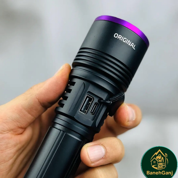 چراغ قوه یووی UV کینساچ مدل KS-UV365nm پاوربانک دار