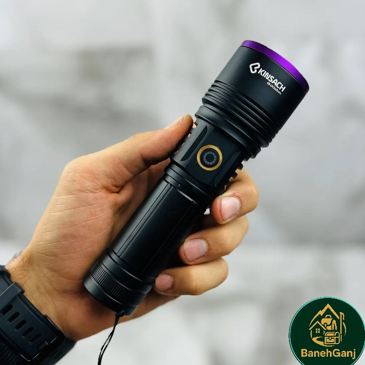 چراغ قوه یووی UV کینساچ مدل KS-UV365nm پاوربانک دار