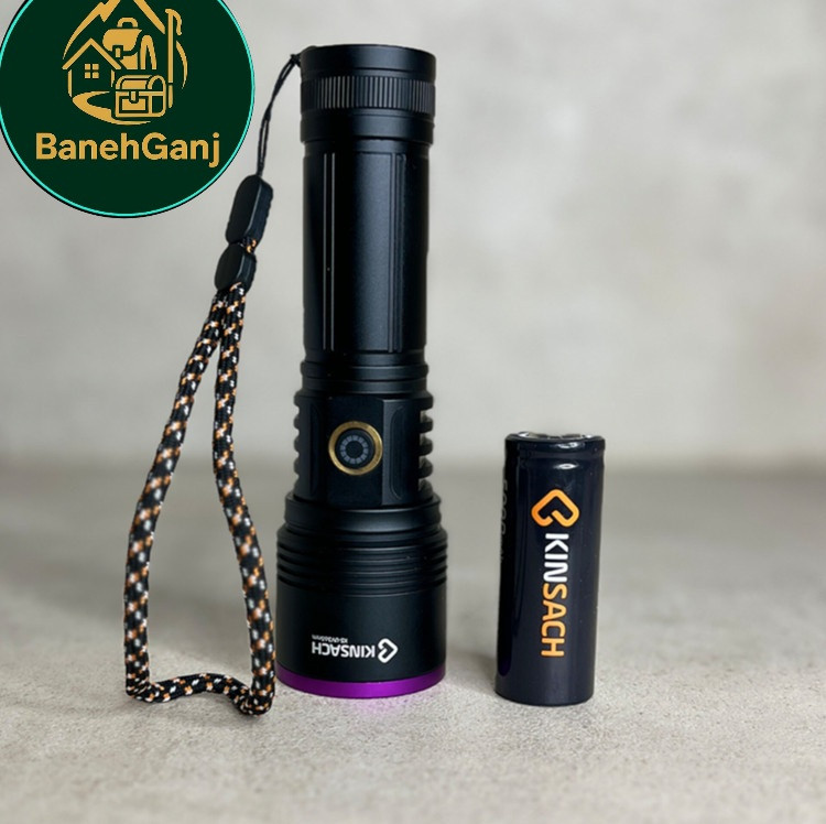 چراغ قوه یووی UV کینساچ مدل KS-UV365nm پاوربانک دار