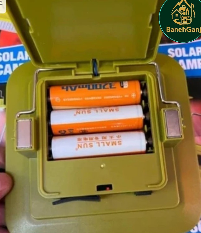 پروژکتور و چراغ کمپینگ شارژی خورشیدی مدل Ls-228 L سبک کم مصرف همه کاره پاوربانک دار