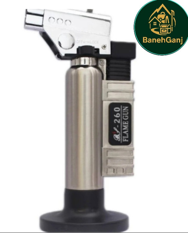 فندک شعله افکن هواگاز فشار قوی بدنه فلزی PLAME GUN 260JET