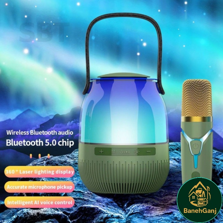 مینی اسپیکر بلوتوثی با میکروفون وایرلس مدل BT-K6