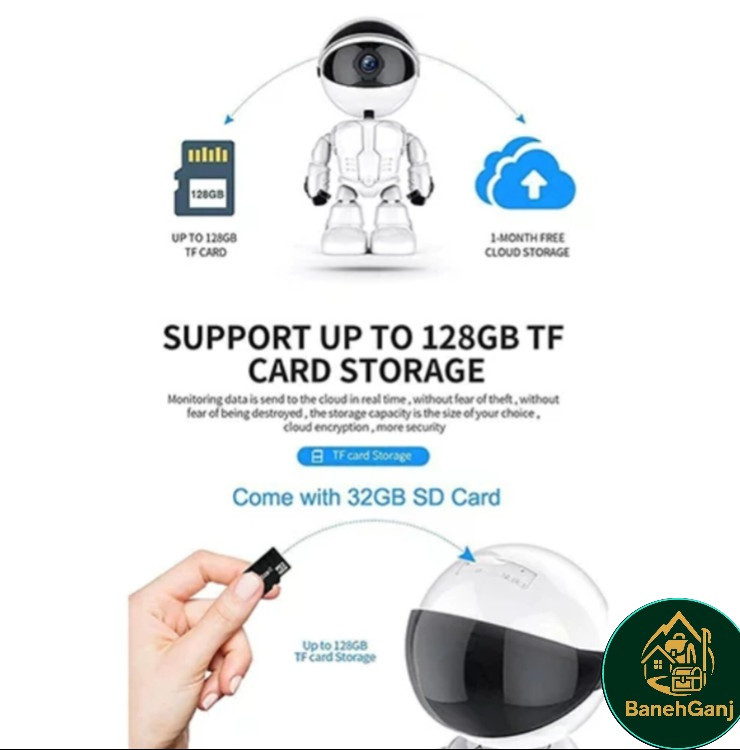 دوربین رباتی اتاق کودک و پرستار مدل ROBOT CAMERA WF360