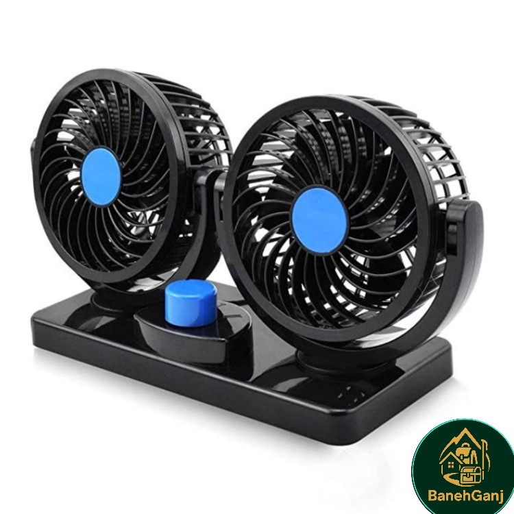 پنکه دو قلو فندکی خودرو پنکه رومیزی و ماشین 360 درجه کم‌صدا